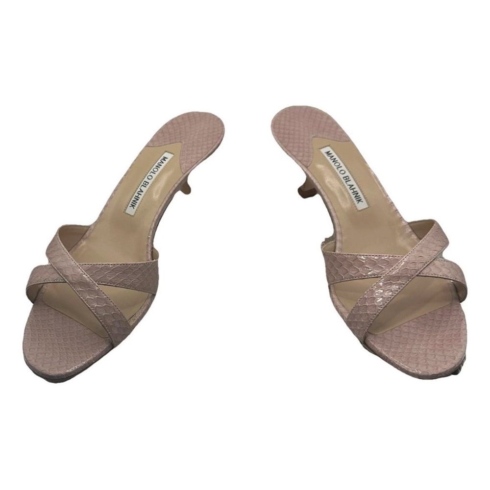 Manolo Blahnik Blush Heeled Sandals